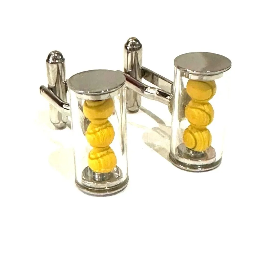 Tennis Ball Tube Novelty Cufflinks